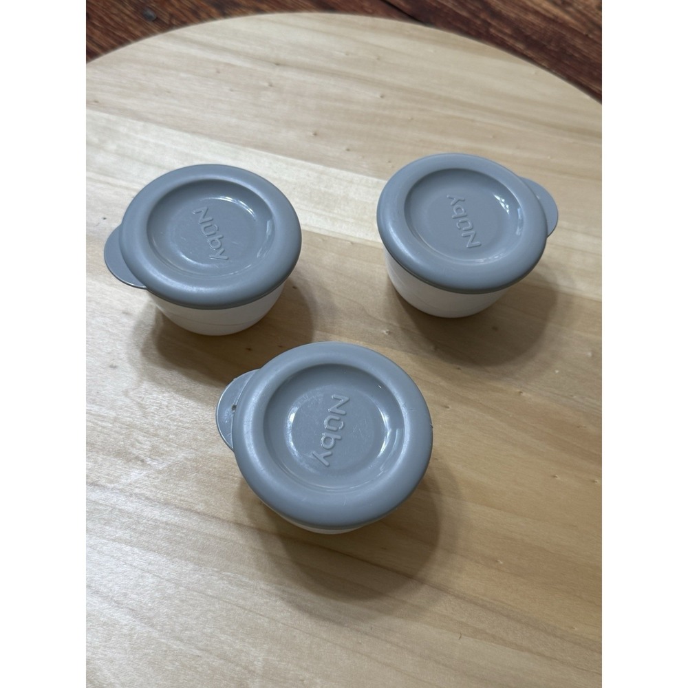 Nuby Mighty Blender Replacement Parts Food Storage Cups with Lids 2 oz Food Prep